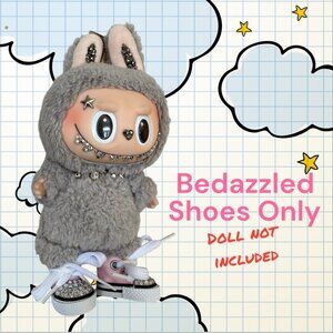 Pink Bedazzled Rhinestone Sneakers for your Labubu